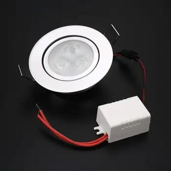 

3LED Dimmable 30 Degree Lens Ceiling Lamp Panel Down Light Bulb 330lm 80-250V 3W