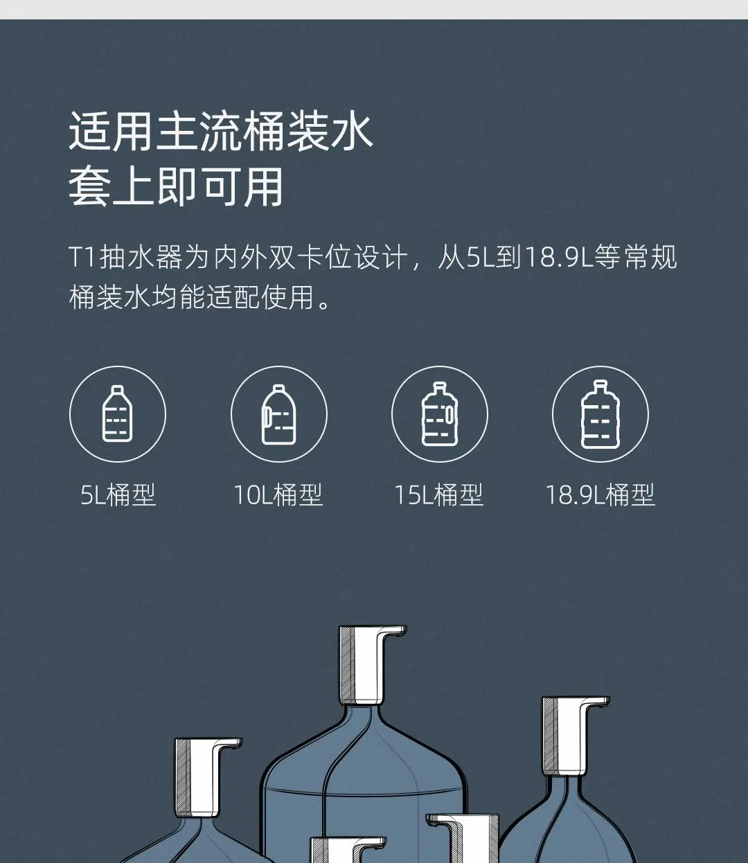Xiaomi Mijia Youpin трехзонный T1 бутилированный водяной насос цельная поилка для всех типов бутилированной воды