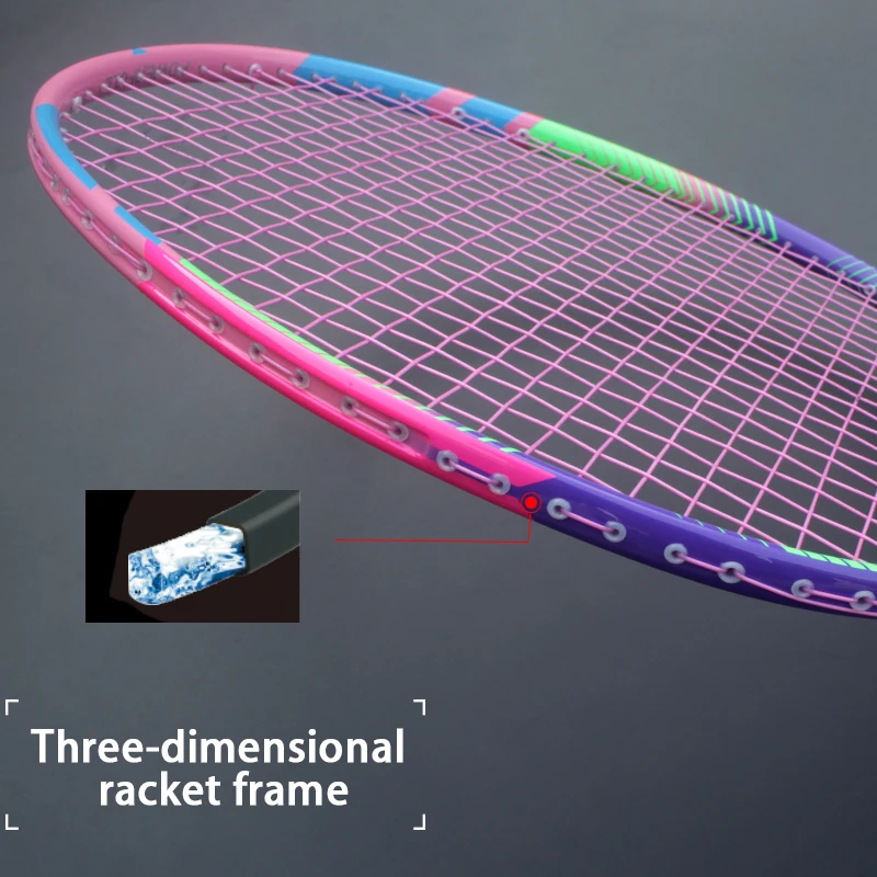Супер светильник 8U 65±3g полностью углеродное волокно ракетки для бадминтона нанизанные Макс 30LBS ракетка Padel ракетка с сумками струны Z speed Force