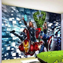 3D обои современный мультфильм детская спальня фрески для мальчиков детская спальня самоклеящиеся водонепроницаемые настенные наклейки домашний декор плакат