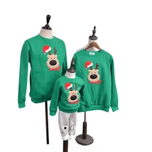 New Year Sweatshirt Thick Fleece Warm Christmas Family Matching Clothes Family Mother Father Baby Family Matching Outfits