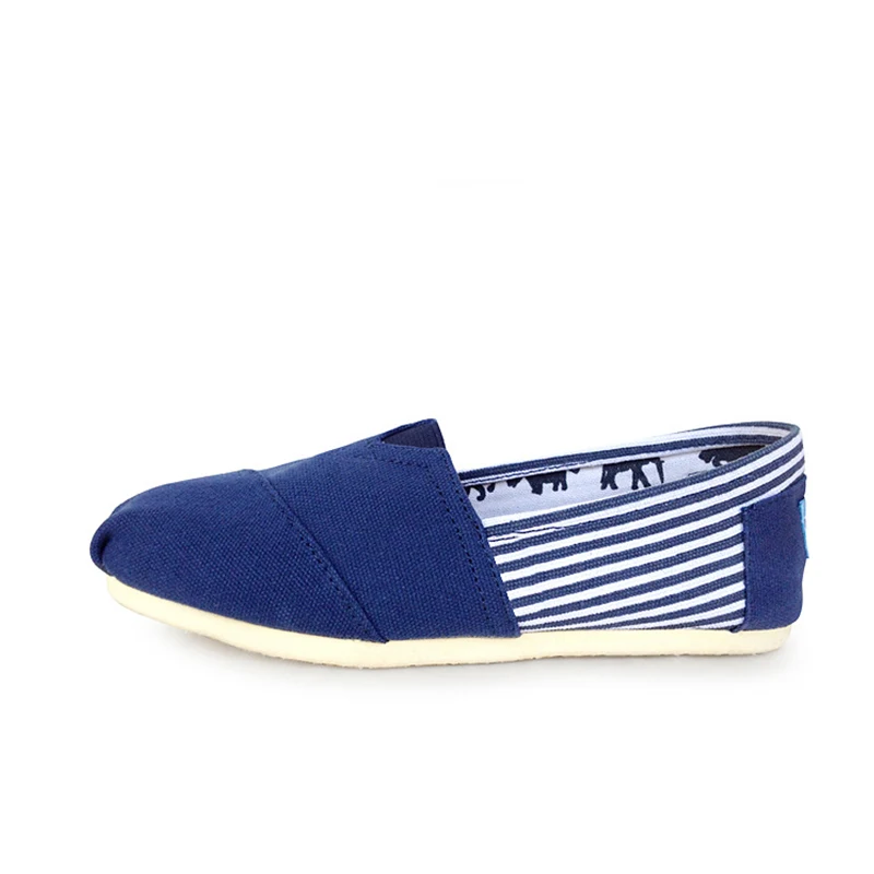 blue strip LuckMan Spring Summer Men Casual Shoes Canvas Fabric Male Shallow Loafers Comfortable Breathable Light High Qualitity Shoes LM06 - Цвет: blue strip