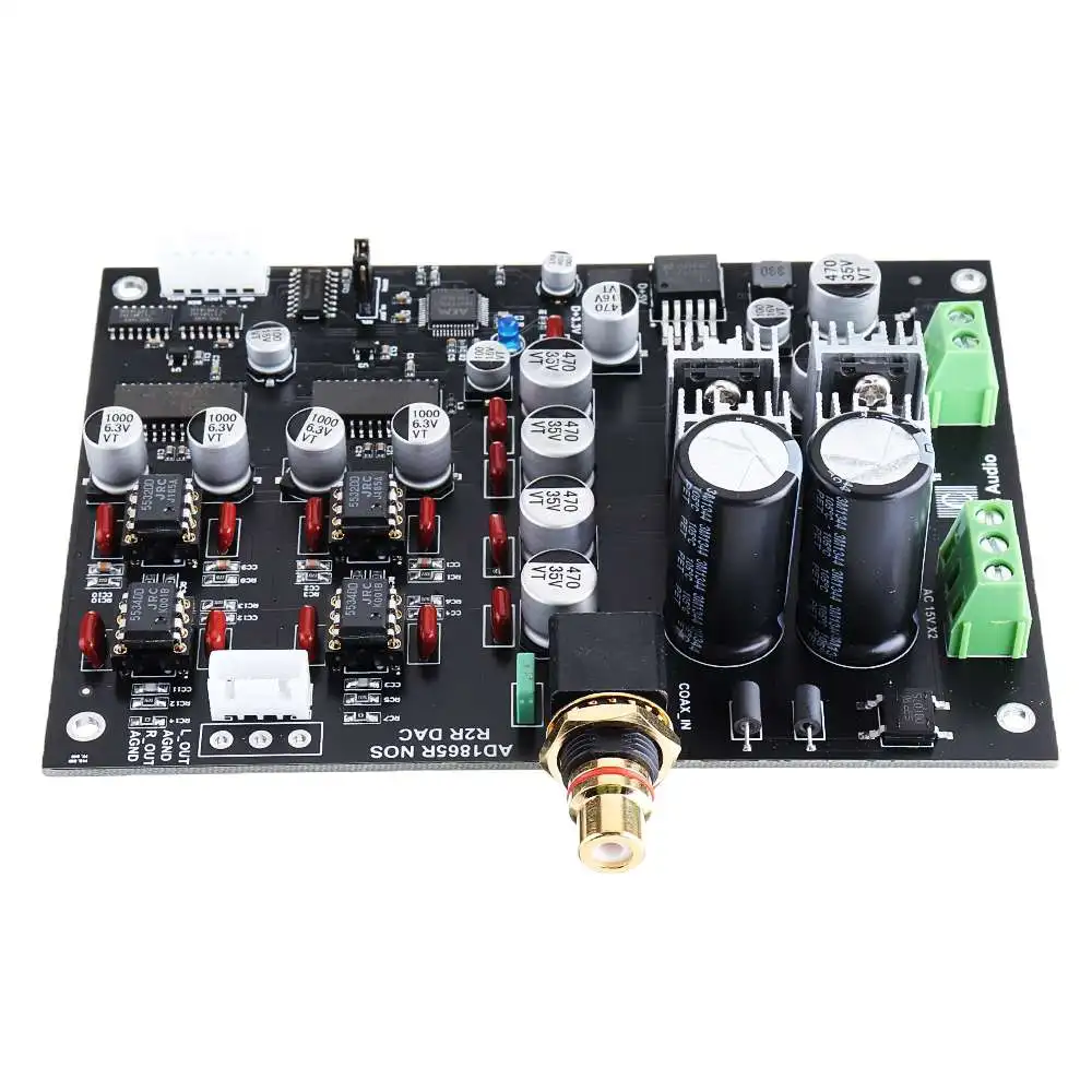 LEORY Dual Parallel R2R Decoding DAC Vinyl Style Decoder board Coaxial Input AK4118 Support 24bit 192K H001