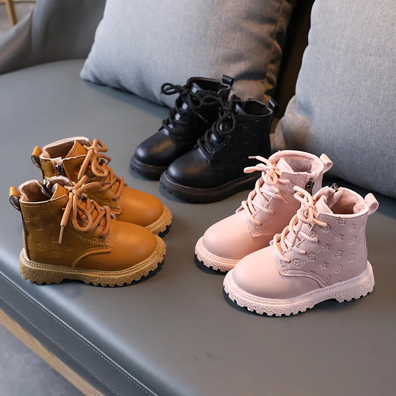 Children's Cotton Shoes Casual Sport 2021 Winter Plus Velvet All-match Student Thick-soled Thickened Warm Snow Kid Boots |