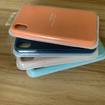 

Customized 450PCS Official Silicone Cover Rubber Embossed logo For iPhone 11 pro Max 6 7 8P xs xr max Silicone Free shipping