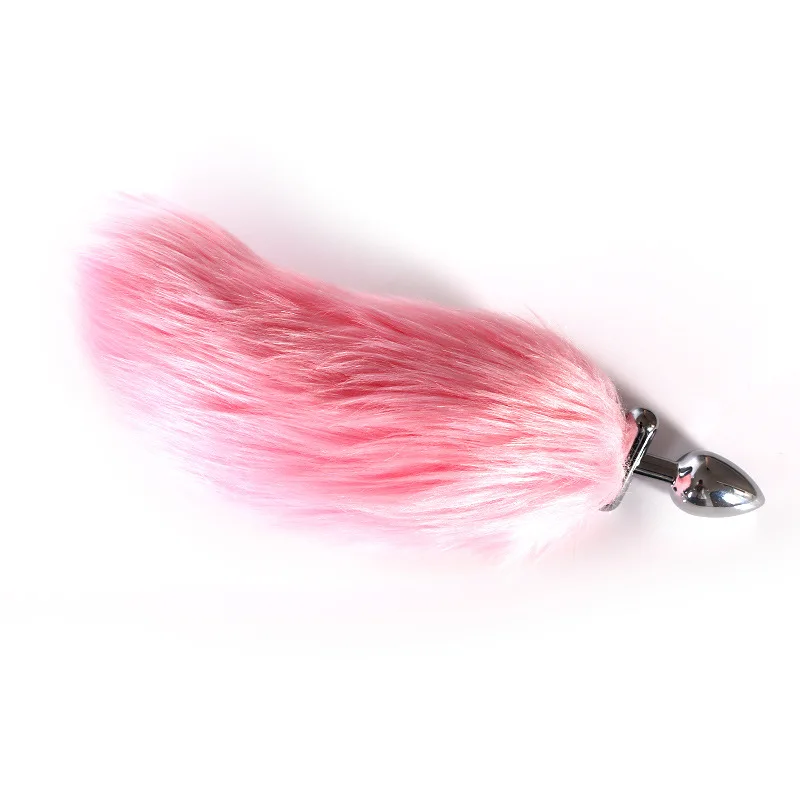 short pink Фокс плагин анальный костюм Фокс плагин хвост косплей биде клизма для женщин костюм ролевая игра вечерние анальный хвост Buttplug Foxtail Plug - Цвет: short pink