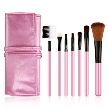

7pcs Makeup Brushes Set For Foundation Powder Blush Eyeshadow Concealer Lip Eye Cosmetics Beauty Tools with Leather Case