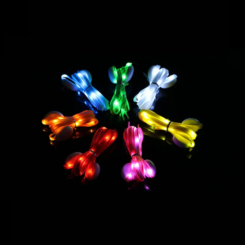 Cool Light Up Flashing Charming Sports Dancing LED Shoelace Club Battery Powered Running Outdoor Luminous Funny Shoestrings | Спорт и