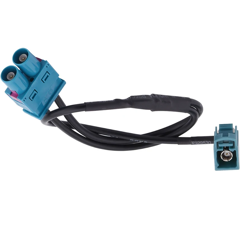 12V Car Antenna Signal Amp Booster FAKRA II Radio Antenna With Booster Adapter 1 Female To 2 Male For Volkswagen Skoda Audi