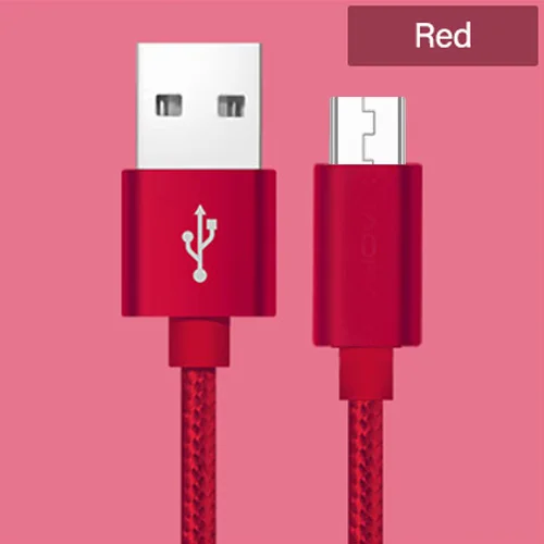 VOXLINK Micro USB кабель для быстрой зарядки Micro Дата-кабель для samsung/xiaomi/lenovo/huawei/htc/Meizu Android кабели для мобильных телефонов - Цвет: Red