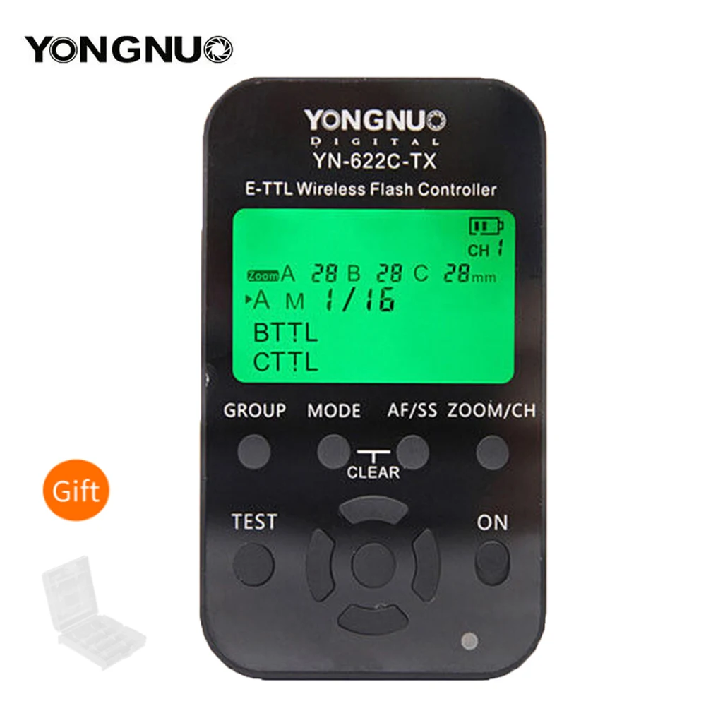Yongnuo YN 622C TX LCD беспроводной контроллер вспышки e TTL 1/8000s Flash Trigger Transmitter Для камер Canon