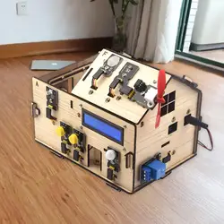 Keyestudio – Kit de bricolage pour maison intelligente, avec panneau de démarrage, pour Arduino, tige électronique, conforme à la norme CE (sans batterie) 