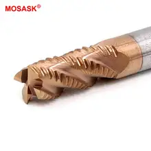 MOSASK – routeur en carbure de tungstène massif, 1 pièce, 4 cannelures HRC55, traitement de l'acier inoxydable 6 8 10 12 mm