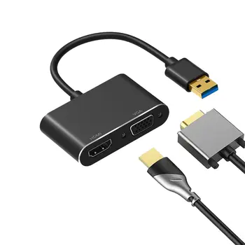 

USB 3.0 / 2.0 to HDMI / VGA HDTV Adapter Cable External Graphics Card Converter Practical Portable adapter