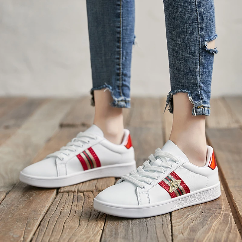 bee embroidered shoes