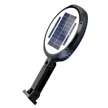 

Solar light round LED human body induction outdoor waterproof wall lamp courtyard fence road lighting street lamp