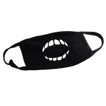 Унисекс Открытый Мультфильм зубы ПЕЧАТНЫХ ЛИЦО рот маска моющиеся хлопковые дышащие