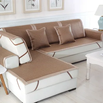 

Summer Coolling Breathable Rattan material Sofa Coverl Non Slip Sleeping Mat Armrest Backrest Counch Cover Home Decoration