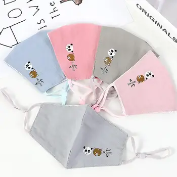 

5Pcs Children Cartoon Washable Breathable Cotton Anti Haze Dustproof Mouth Mask Wind and dust resistance against viruses