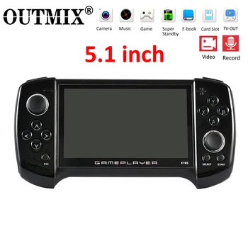 

X19 Video Game 5.1" LCD Double Rocker Portable Mini Handheld Retro Game Console Video MP5 Player TF Card for GBA/NES 3000 Games