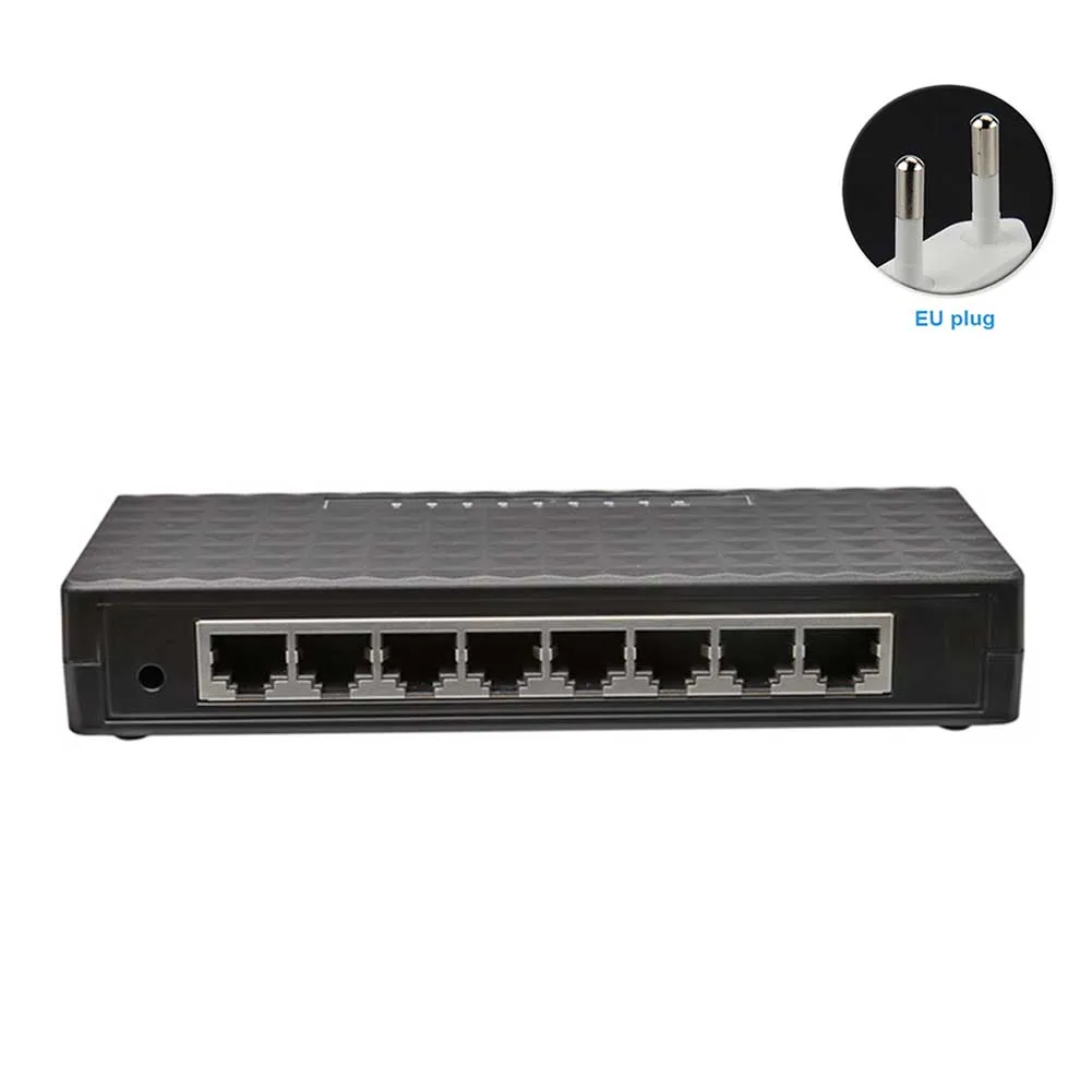 Полный дуплексный гигабитный разветвитель концентратор неуправляемый RJ45 домашний Ethernet коммутатор Настольный 1000 Мбит/с прочная самоадаптивная сеть 8 портов LAN