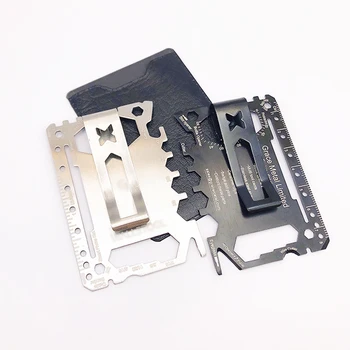 

Stainless Steel EDC Pocket Survival Utility Wallet Credit Card Multi Tool Card Gift Set