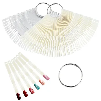 

150 Tips Gel Polish Templates Showing Shelf Set Bamboo Swatches Stick Natural Clear Colors Card Display Board For Nail Art Tools