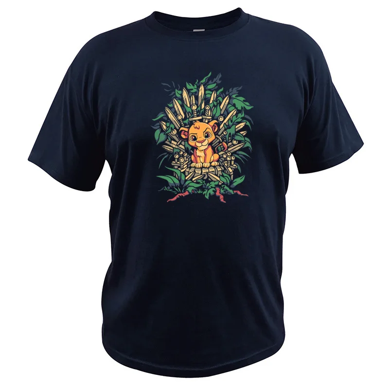 

The Lion King Movie T Shirt Simba The Iron Throne of the Game Fantasy Shirts 100% Cotton Casual short sleeve Digital Print Tees