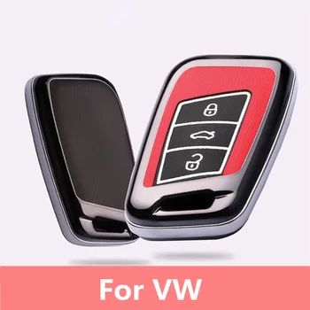 

For VW Magotan Passat B8 CC Skoda A7 Smart Remote Controller 3 Buttons Key Bag Plastic Luminous Car Smart Key Cove Case