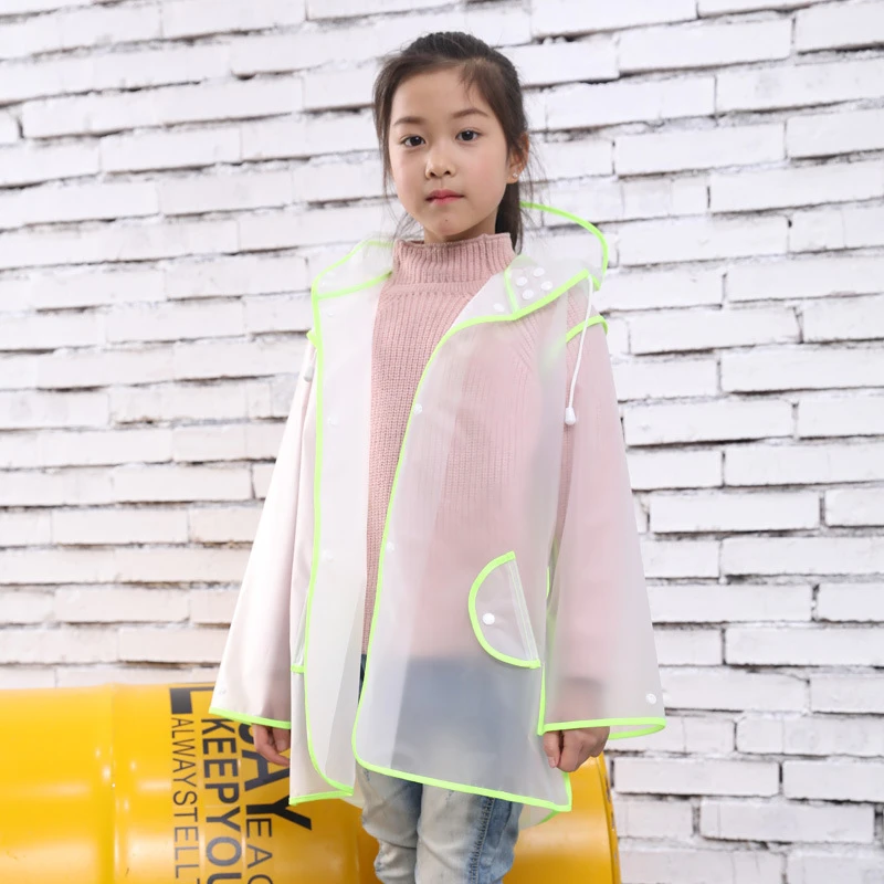 Poncho Impermeable con capucha niños y Impermeable, transparente|Impermeables| -