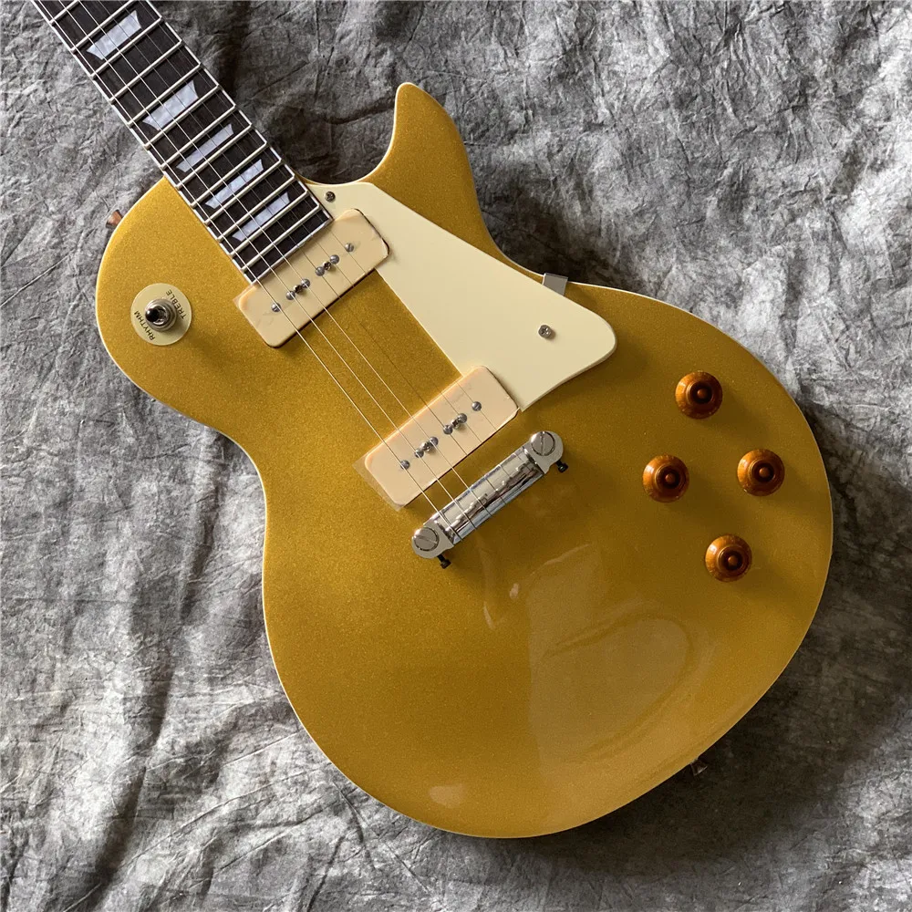 Promotion! Gold Top Goldtop Electric Guitar Wrap Around Tailpiece White P90 Pickups Tuilp Tuners Chrome Hardware | Спорт и