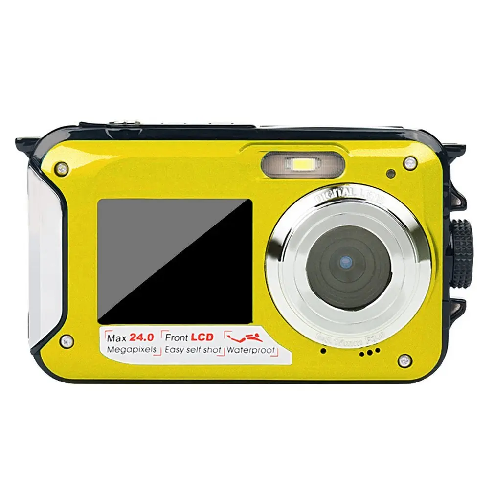 

Double Screen Underwater Camera HD Waterproof Photo Shooting Video Recording Sports Diving LED Flash Digital Video Camera