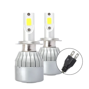 

C6 Led Car Headlight Bulbs, 2Pcs 8000K Light Blue Led Headlight Fog Light- Bulbs 72W 8000Lm Conversion Kits Autolamps Fog Lights