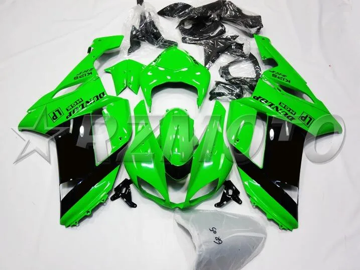 ABS полный обтекатель комплект подходит для Kawasaki ZX6R 2007 2008 мотоцикл Обтекатели ZX-6R 07 08 ниндзя 636 черный зеленый крутой Кузов Набор