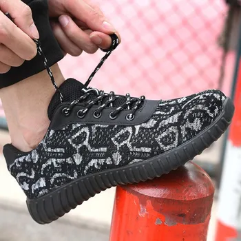 

Men's Steel Toe Work Safety Boots Shoes Breathable Anti-smashing Anti-puncture Non-slip Construction Casual Protective Shoes