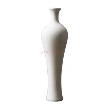 

Semi-finished ceramic green vase Decoration parenting children painting graffiti coloring hair white embryo white child