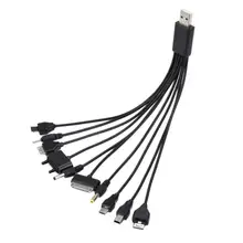 Câble USB multifonction 10 en 1, 1 pièce, pour IPod, Motorola, Nokia, Samsung, LG, Sony, Ericsson, câbles de données électroniques grand public