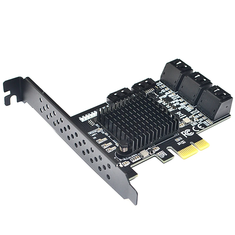 Лидер продаж-Moligh кукла Pci-E Sata 3,0 карты расширения 8-Порты и разъёмы 6G Ssd HDD Ipfs добыча стояк карты расширения Ipfs жесткого диска(черный