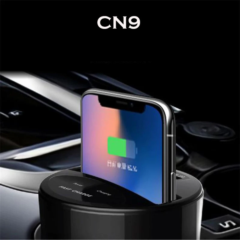 10 Вт автомобильное беспроводное зарядное устройство с usb-выходом для iphone XR/X/8 Airpods 2 SAMSUNG Galaxy S9/S8/Note10/Note9 Автомобильный держатель для зарядки