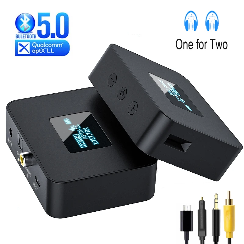Aptx LL Aptx HD Bluetooth 5 0 Receiver 3 5mm AUX Audio Adapter for PC Headphones TV Optical Coaxial Bluetooth Transmitter