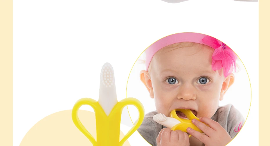 נשכן לתינוקות - מברשת שיניים בצורת בננה