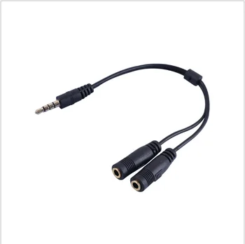 

3.5mm stereo TRRS audio male to Earphone headset + microphone adapter PC iphone 0.2m cable