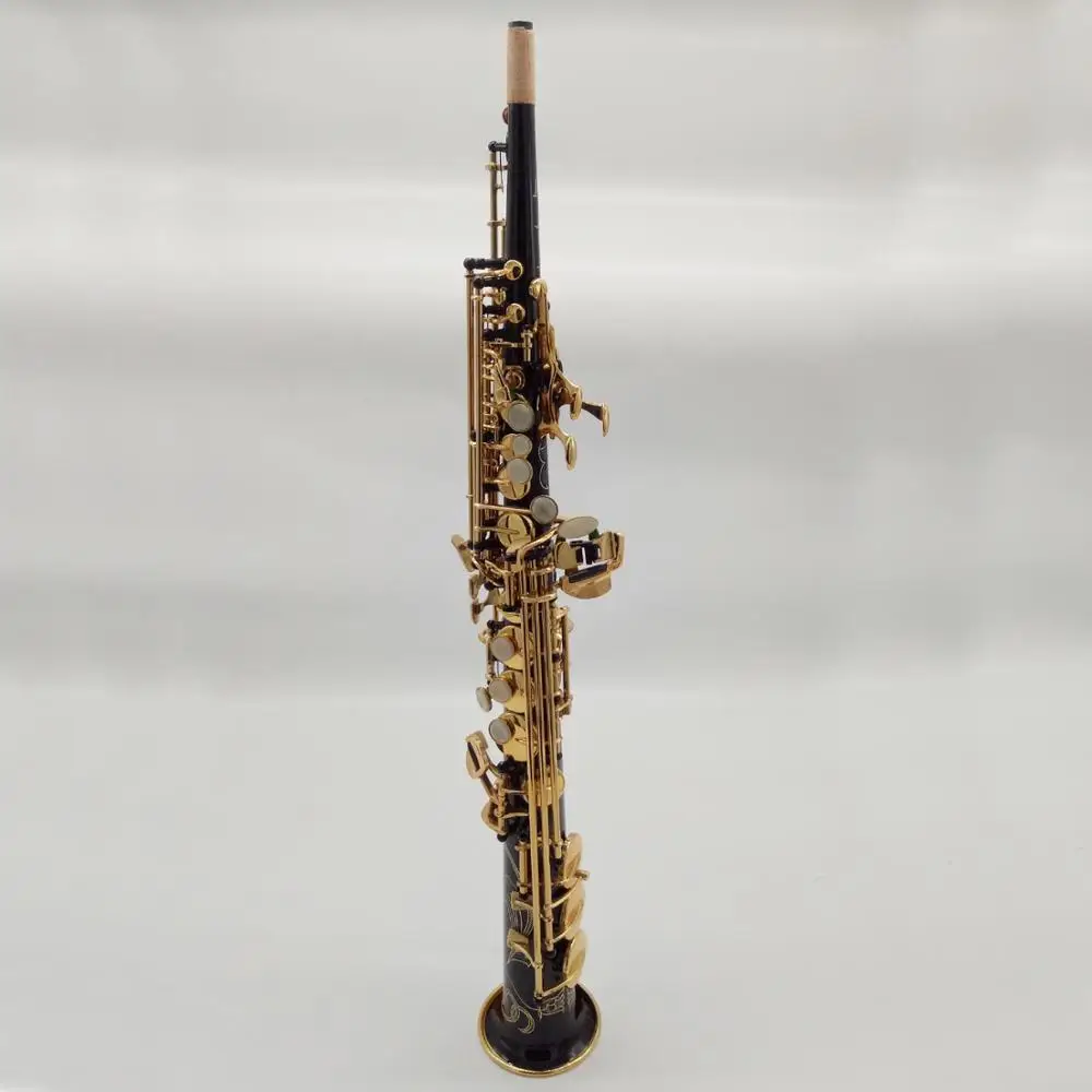 

Brand New French Soprano Saxophone 802 Black Lacquer Saxophone Soprano Musical Instruments Professional 80II Included Case