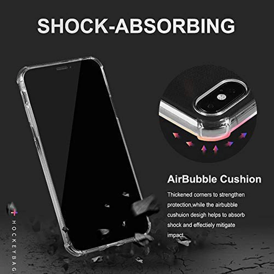 Simple Transparent Silicone Wallet Case for iPhone 12 11 Pro XS Max SE X XR 6 6s 7 8 Plus Shockproof Lens Protection Card Cover