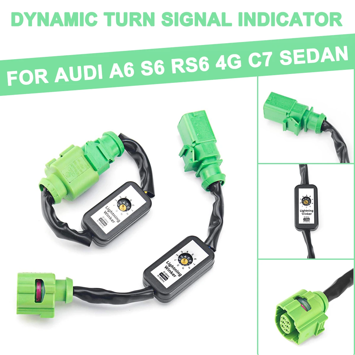 

2pcs Dynamic Turn Signal Indicator LED Taillight Module Cable Wire Harness For Audi A6 S6 RS6 4G C7 Sedan Left&Right Tail Light