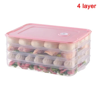 

HOT Food Preservation Tray Refrigerator Dumplings Storage Organizer Box with Lid NDS66