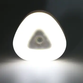 

Night Night Light Motion Sensor Lamp Triangle Nightlight PIR Intelligent LED Human Body Movement Induction Energy Saving Home