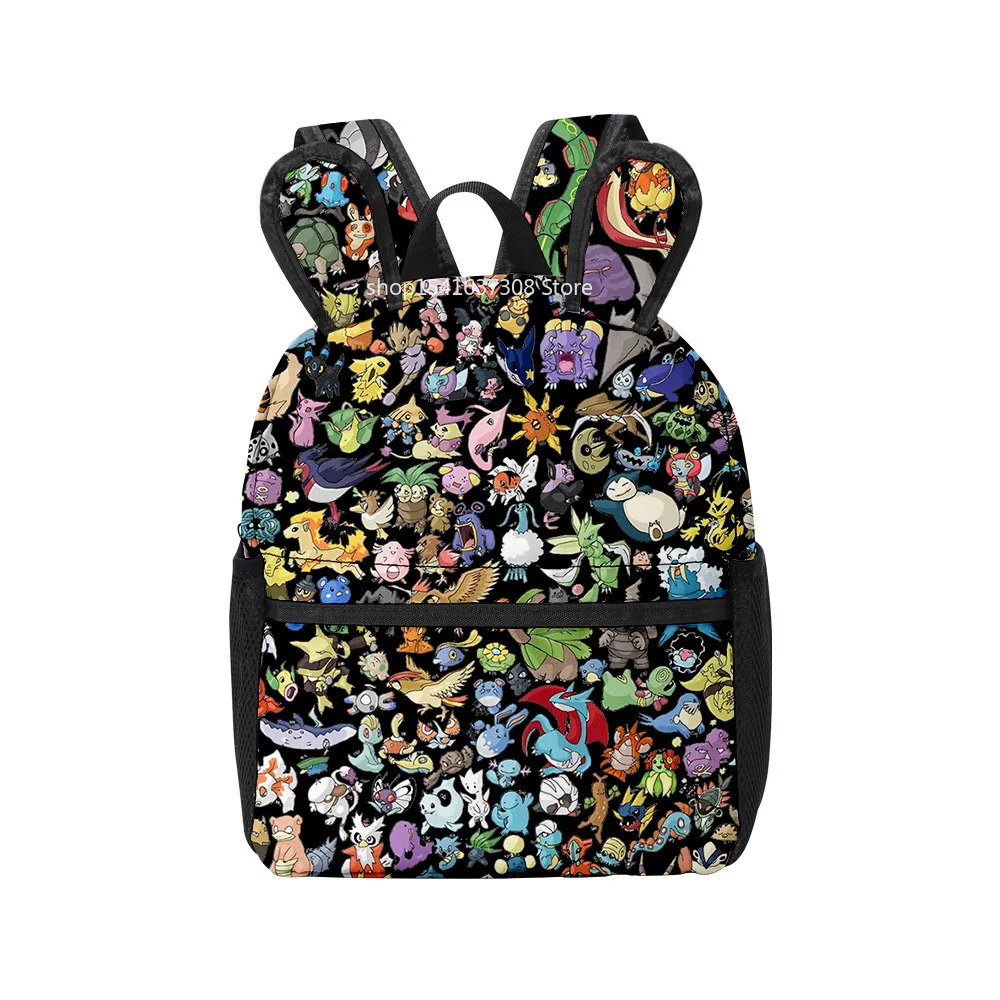 Новый оригинальный трендовый детский школьный рюкзак pokemon 2021 с кроличьими ушками