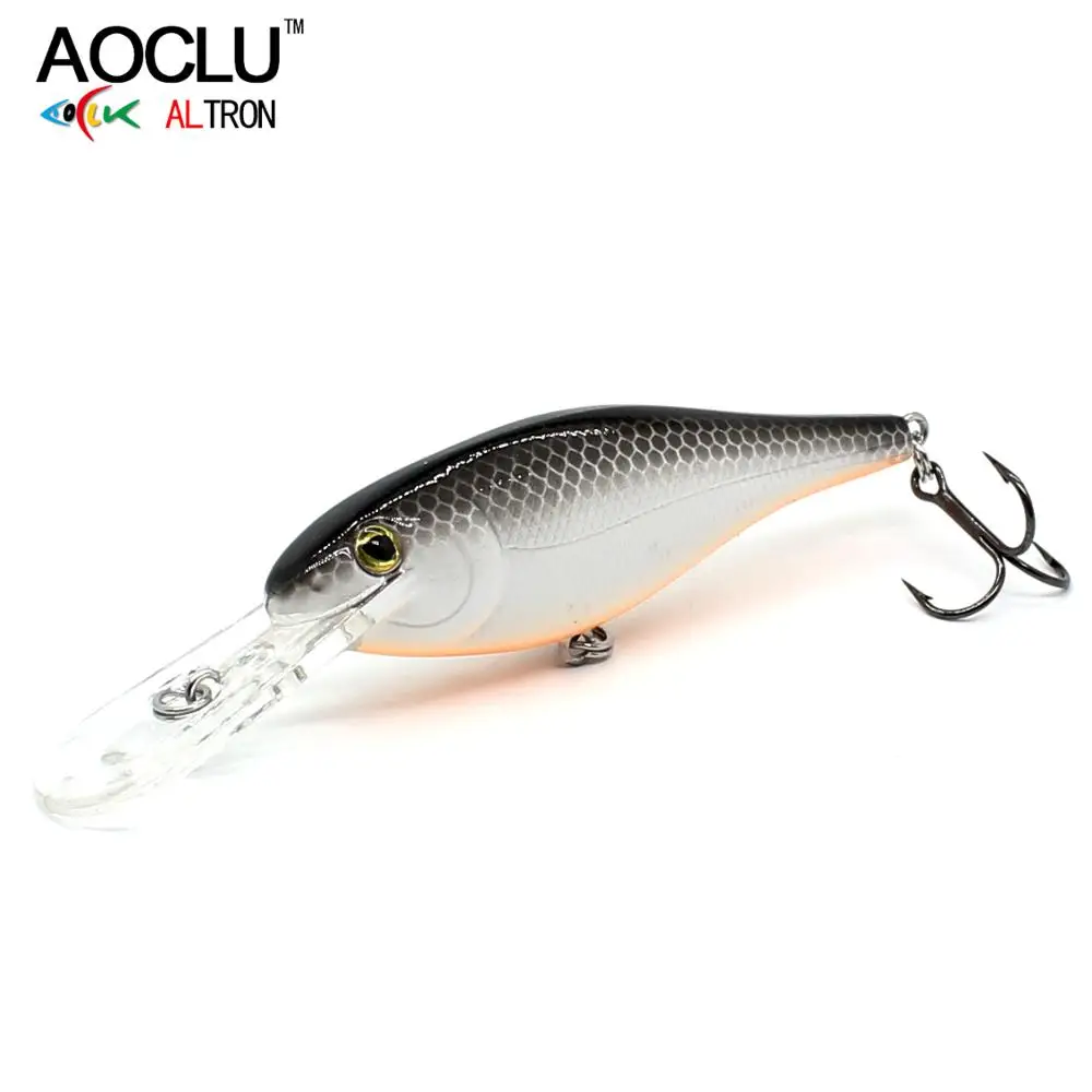 Aoclu Floating Minnow 70Mm 8.8G Hard Bait Crank Deep Diver Profondità 1.5-3.3M Fishing Lure Vmc Hook Tackle Quality