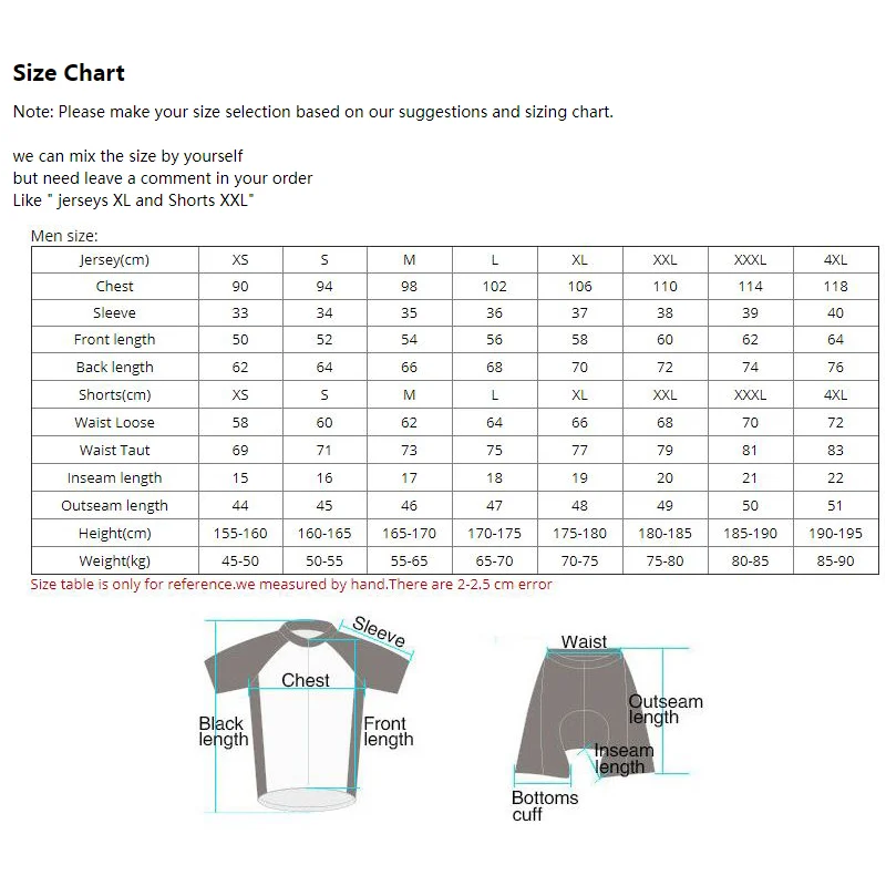 Men Cycling Set Clothing Cycling Road Bicycle Wear Breathable Anti-UV MTB Bike Clothes Short Sleeve Jersey Sets
